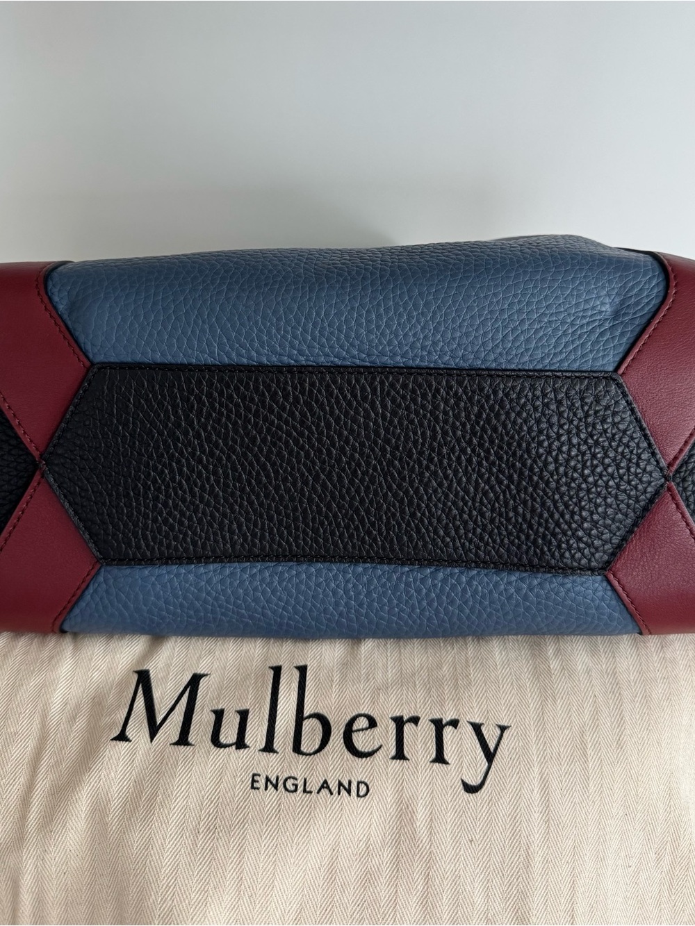 Mulberry Millie Leather Drawstring Tote Bag-Tricolor - Picture 10 of 14